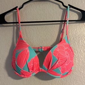 Body Glove Blue Floral Padded Bikini Top XS